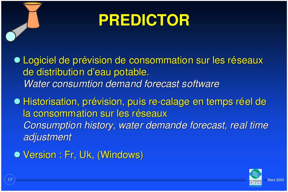 potable. Water consumtion demand forecast software!