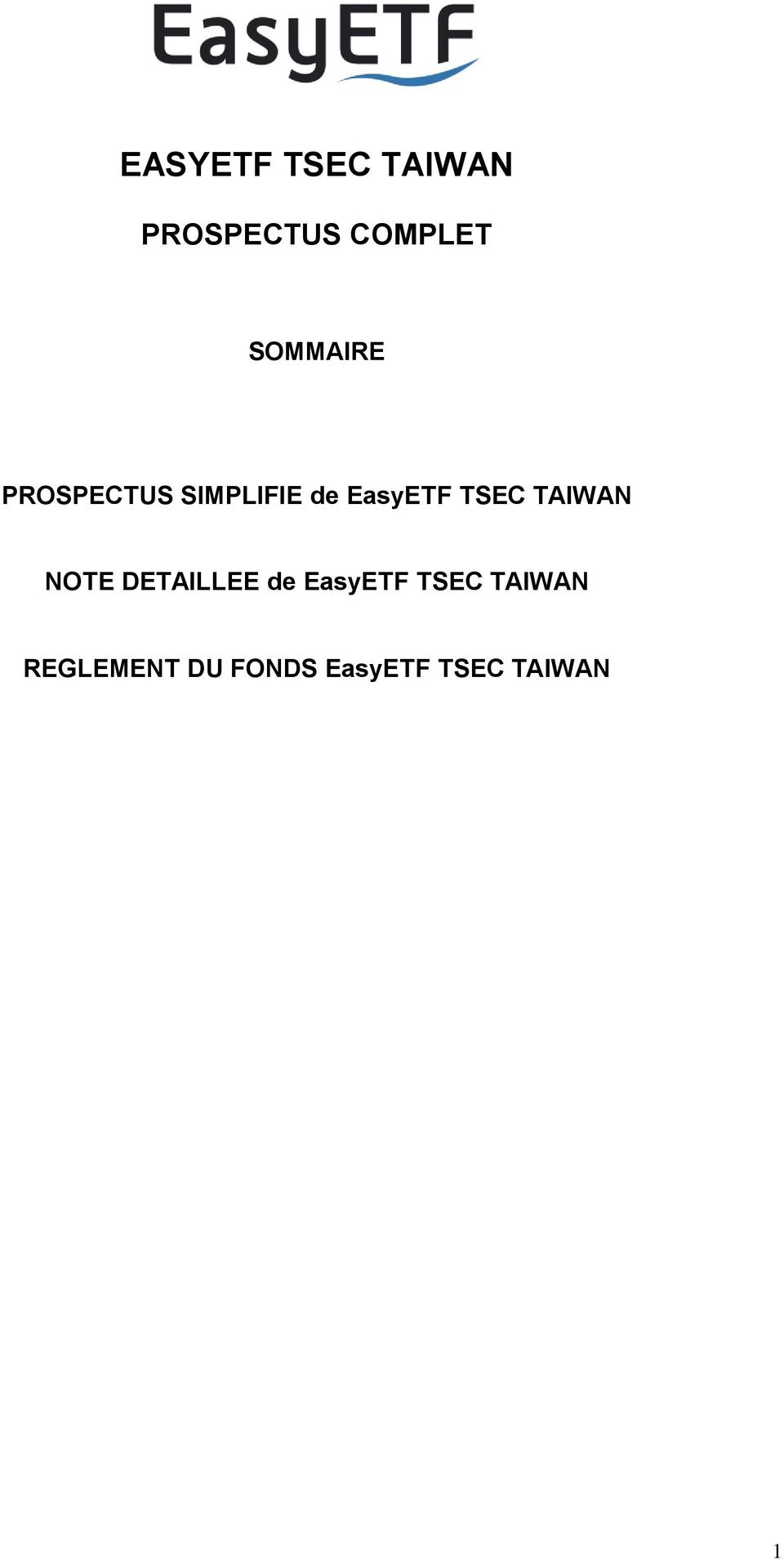 TSEC TAIWAN NOTE DETAILLEE de EasyETF TSEC
