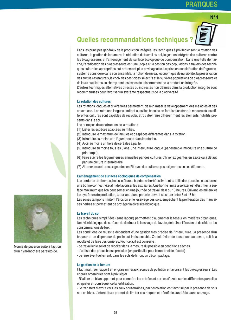 cultures contre les bioagresseurs et l aménagement de surface écologique de compensation.