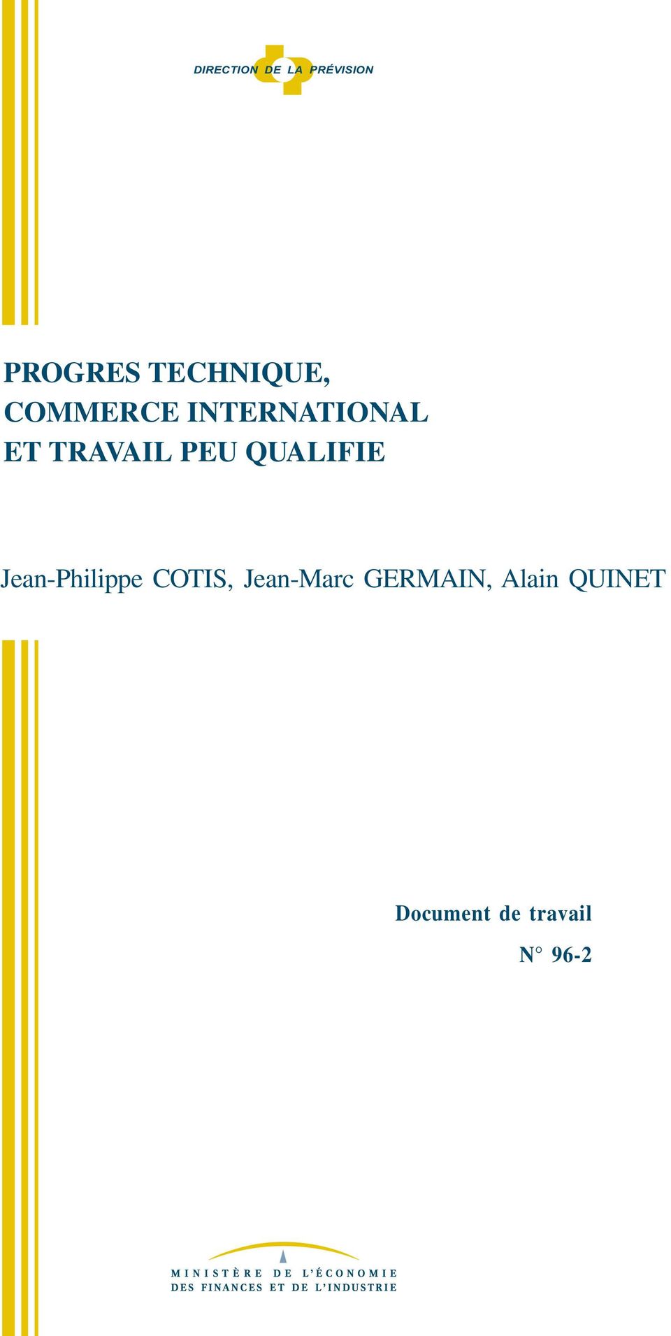 TRAVAIL PEU QUALIFIE Jean-Phlppe COTIS,