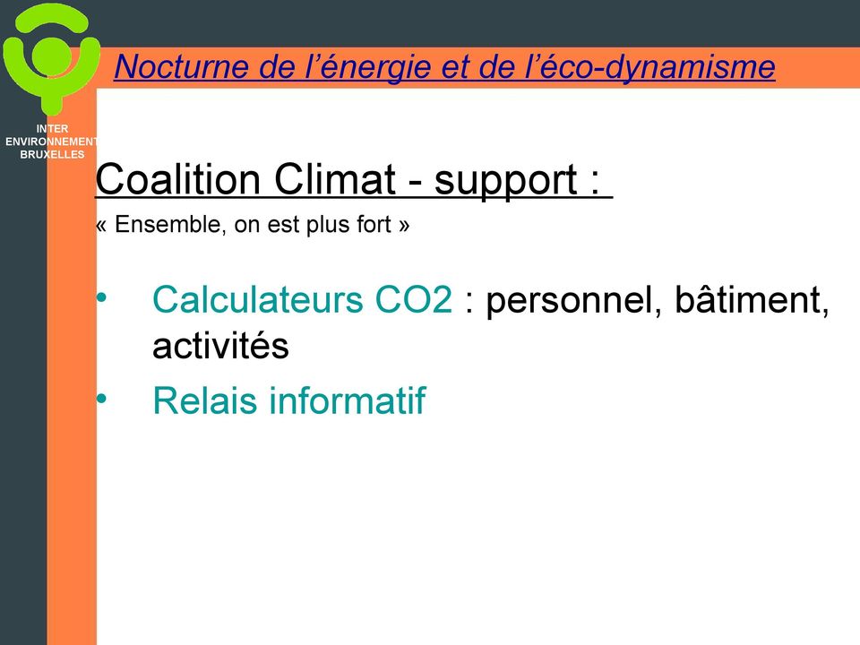 Calculateurs CO2 : personnel,