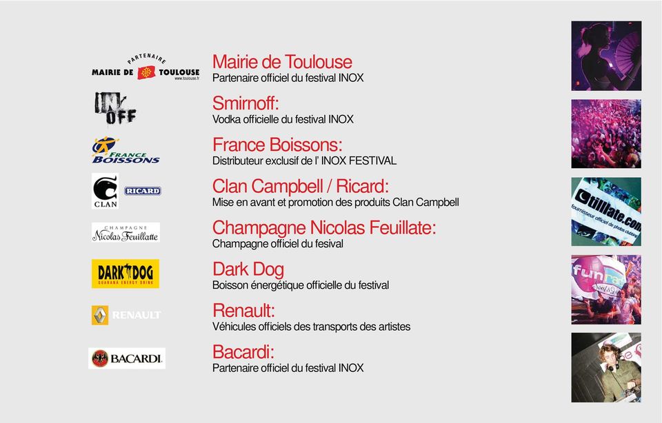 produits Clan Campbell Champagne Nicolas Feuillate: Champagne officiel du fesival Dark Dog Boisson énergétique