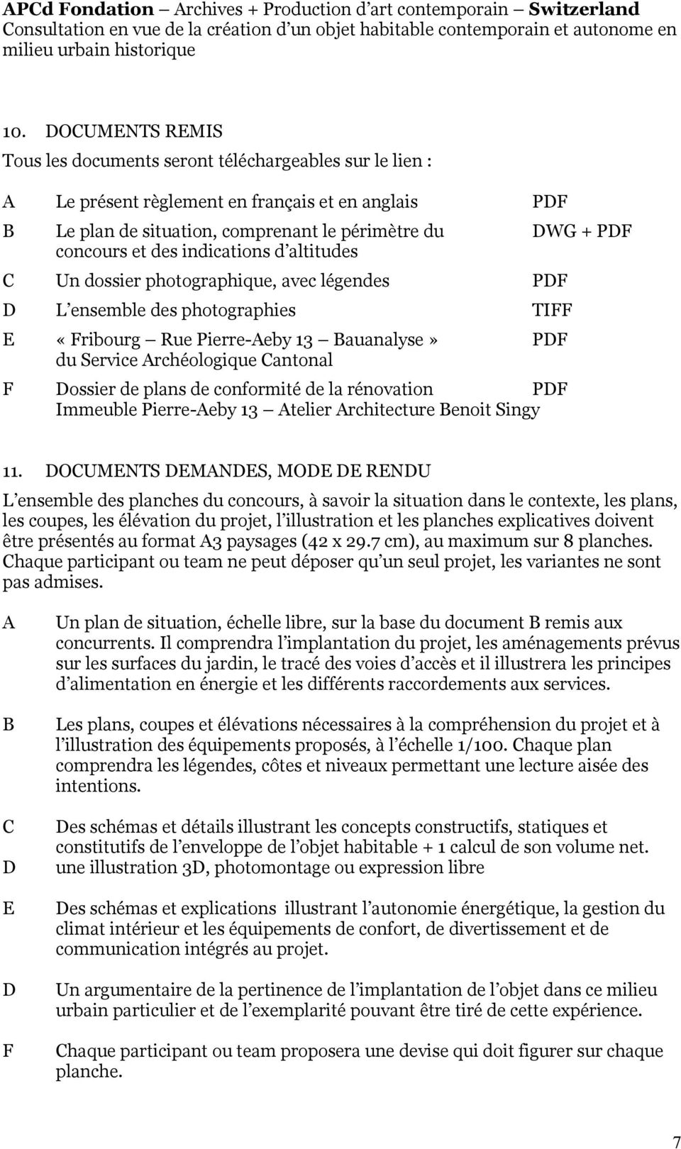 Dossier de plans de conformité de la rénovation PDF Immeuble Pierre-Aeby 13 Atelier Architecture Benoit Singy 11.