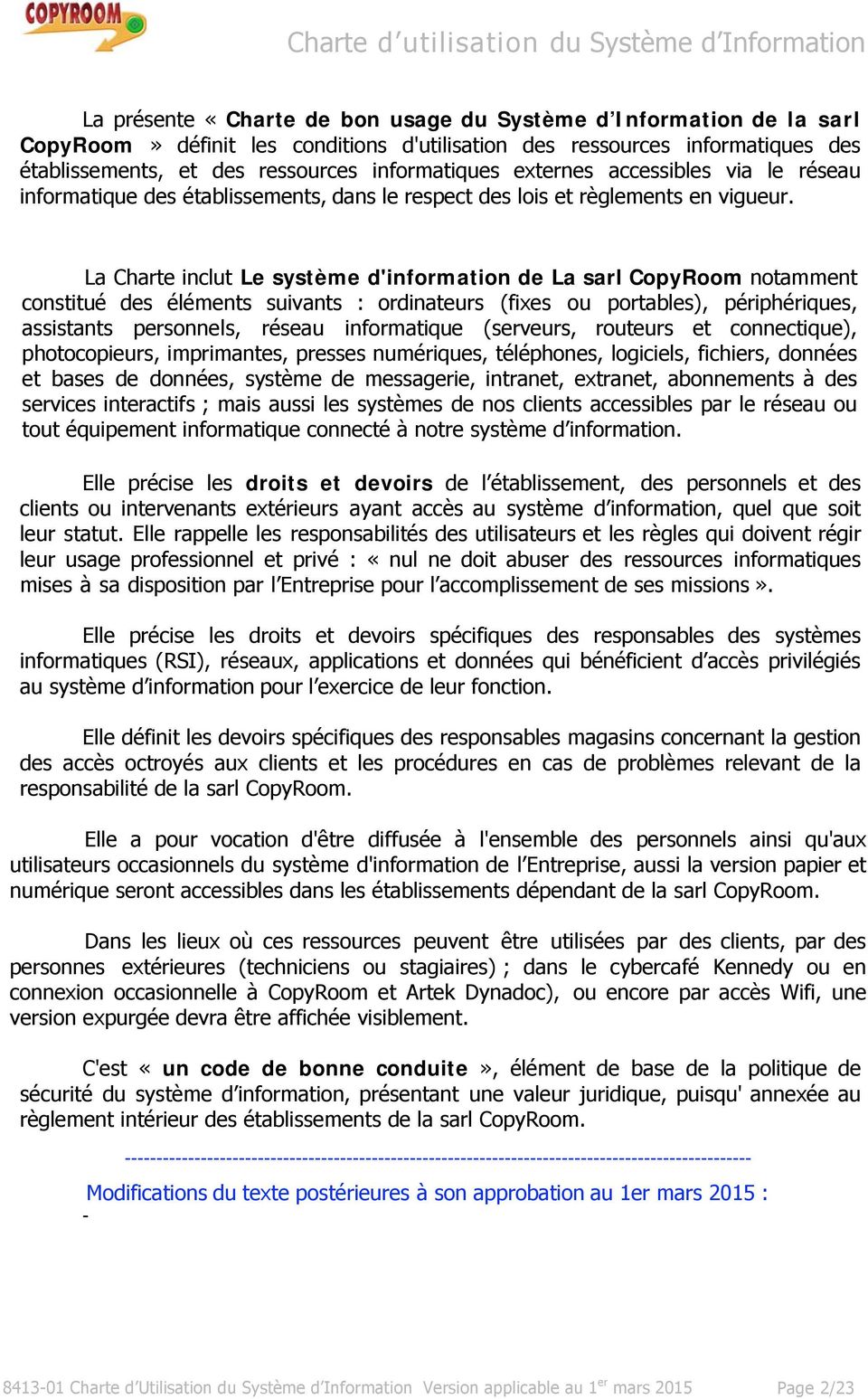 Charte Valeur Juridique