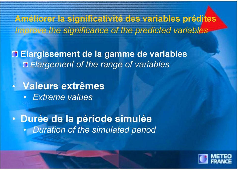 de variables Elargement of the range of variables Valeurs extrêmes