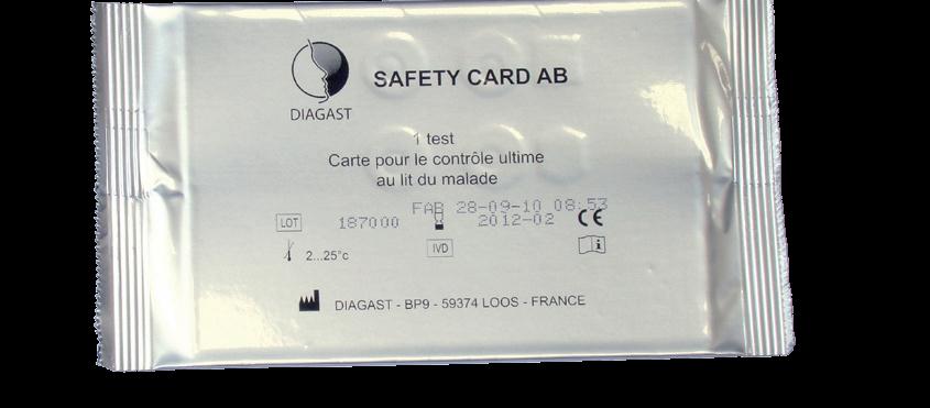 Nos références Désignation Conditionnement Référence Safety Card AB 100 cartes 79064 Safety Pack 10 kits