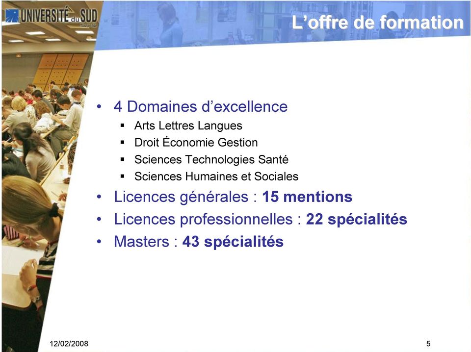 Sciences Humaines et Sociales Licences générales : 15 mentions
