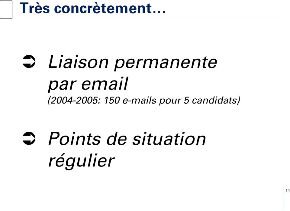 (2004-2005: 150 e-mails pour