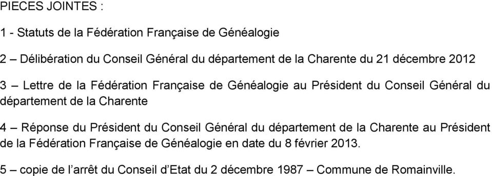 département de la Charente 4 Réponse du Président du Conseil Général du département de la Charente au Président de la