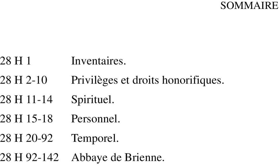 honorifiques. 28 H 11-14 Spirituel.