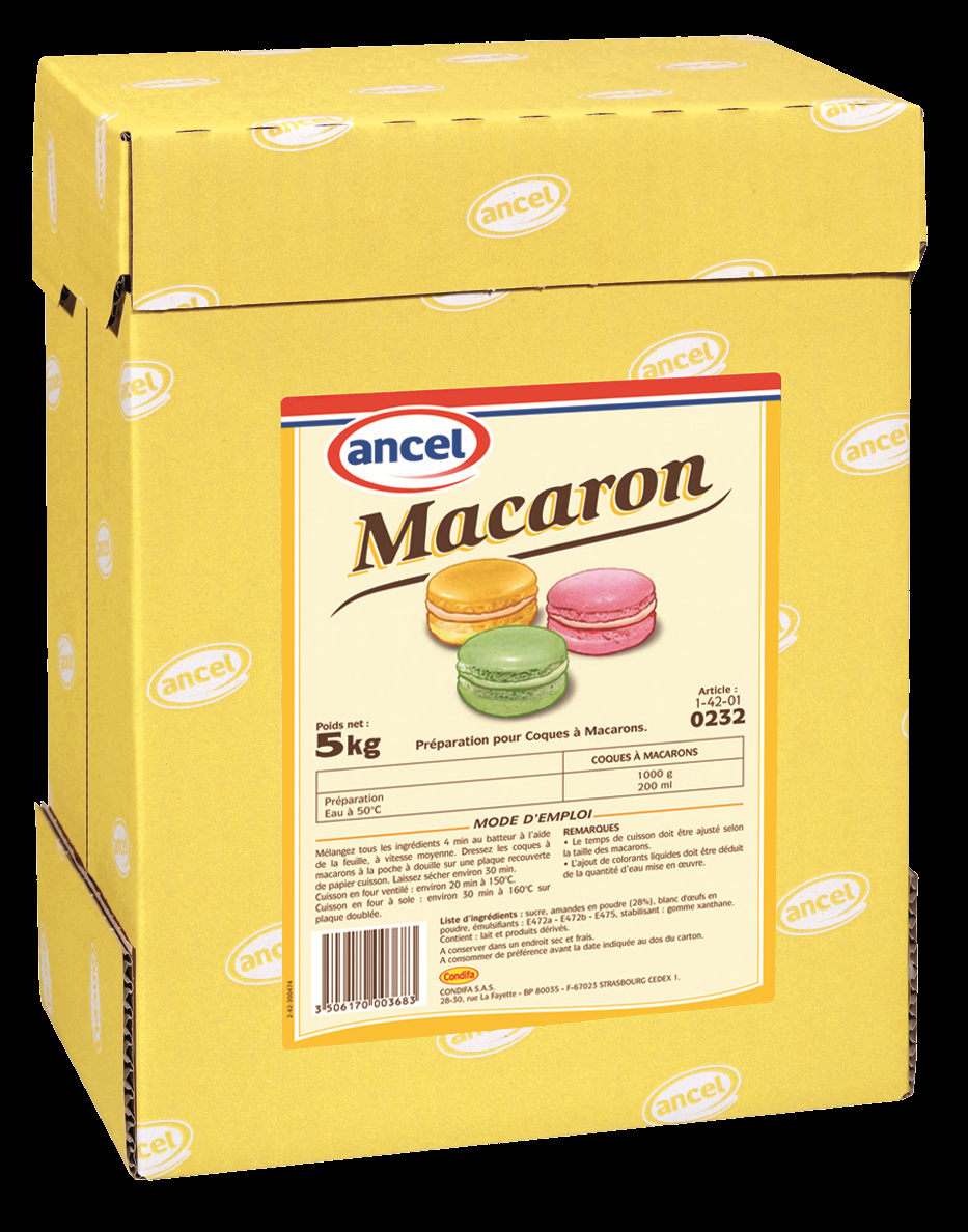 Fiche technique Description du produit: Préparation pour Coques à Macarons à base de poudre d amandes.