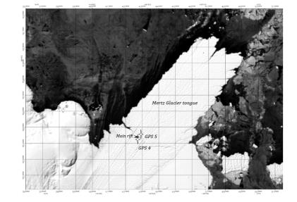 Exemple : déformation du glacier Mertz (Antarctique) -