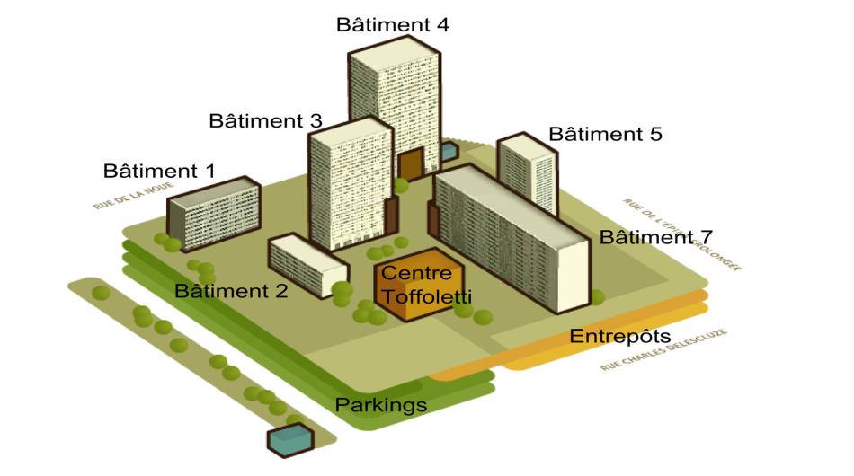 incomplète Division en volume prononcée en 2009 par ordonnance du TGI de Bobigny Création de nouveaux lots qui étaient constitués en parties communes (Centre Toffoletti, dalle, locaux techniques)