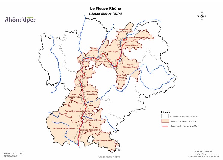 ViaRhôna en Rhône-Alpes Une logique de Développement durable des territoires (cf.