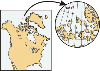 Position du Pôle Nord Magnétique Année Latitude ( N) Longitude ( W ) 2001