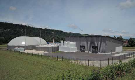 Biogaz agricole en primeur sur sol vaudois La centrale d Henniez, en fonction depuis mai 2016.