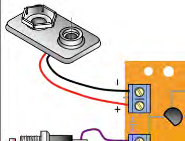 20 PROCÉDURE D IMPLANTATION DES COMPOSANTS DU GAUSSMÈTRE (suite) Brancher le connecteur de batterie 9 volts, aux bornes prévues, en respectant la polarité.