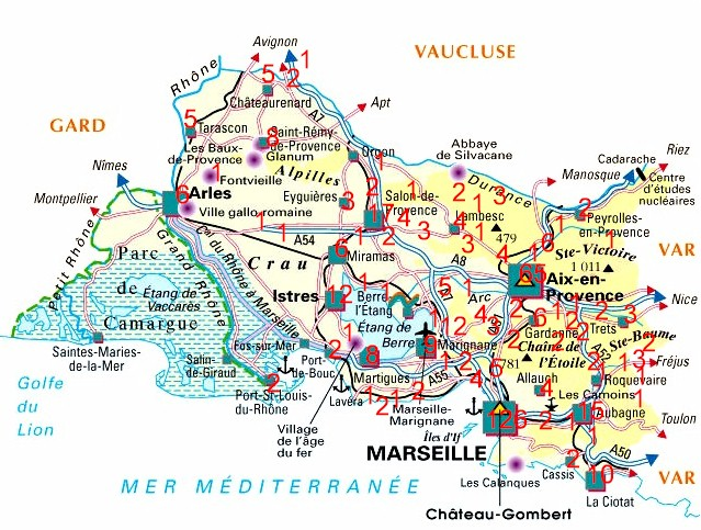 Bouches du Rhône (13) : 501 Ostéopathes répertoriés dont 48 Médecins 1. Aix en Provence (65) 2. Allauch (4) 3. Arles (6) 4. Aubagne (15) 5. Auriol (2) 6. Barbentane (1) 7. Bouc Bel Air (3) 8.