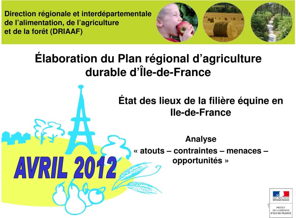 agriculture durable d Île-de-France État des lieux de la filière