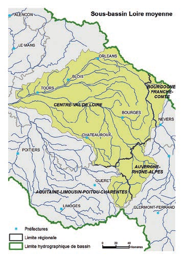 Les mesures dans le sous-bassin Loire moyenne PROGRAMME DE MESURES 0 20 40 kilomètres MILLION 1,9 D HABITANTS (chiffres 2009) 27 350 KM² Répartition des mesures par domaine Connaissance 4 % Quantité