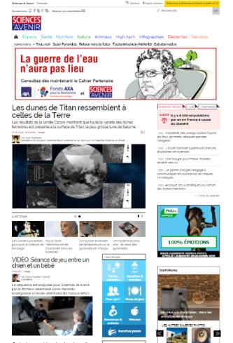 Diffusion campagne display en Home page et