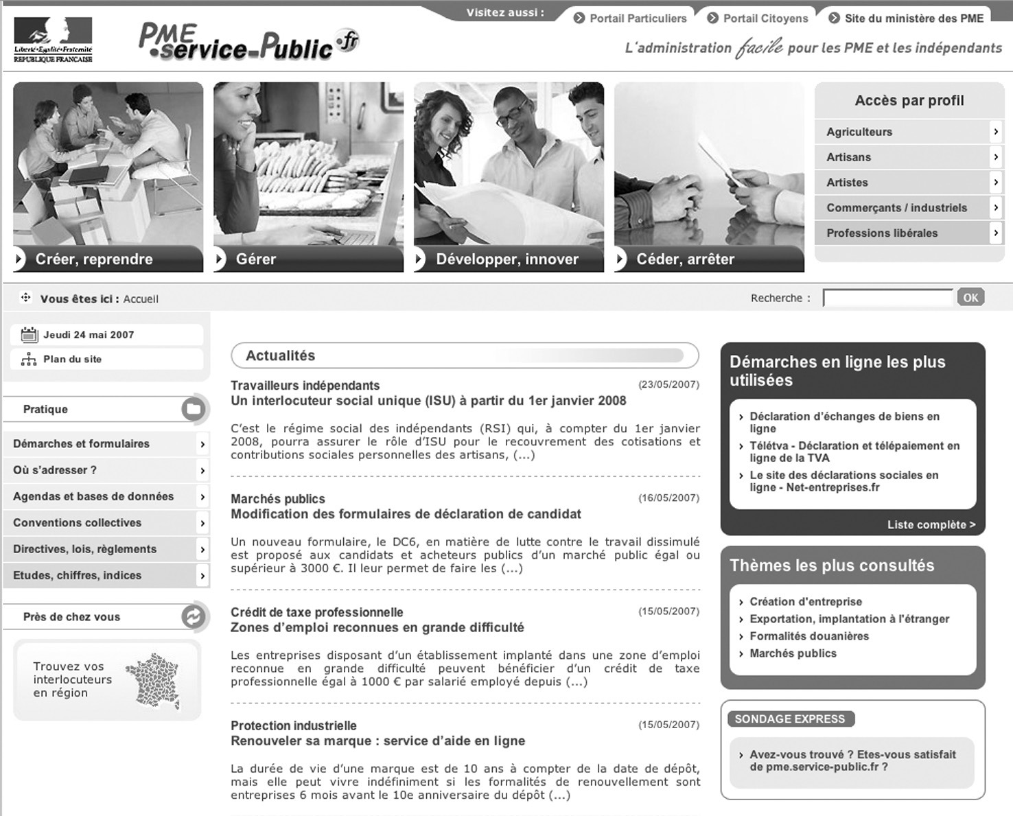 Chefs d entreprise, travailleurs indépendants : gagnez du temps et simplifiez vos démarches avec pme.service-public.fr!