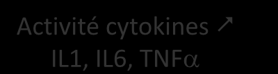 cytokines IL1, IL6, TNF