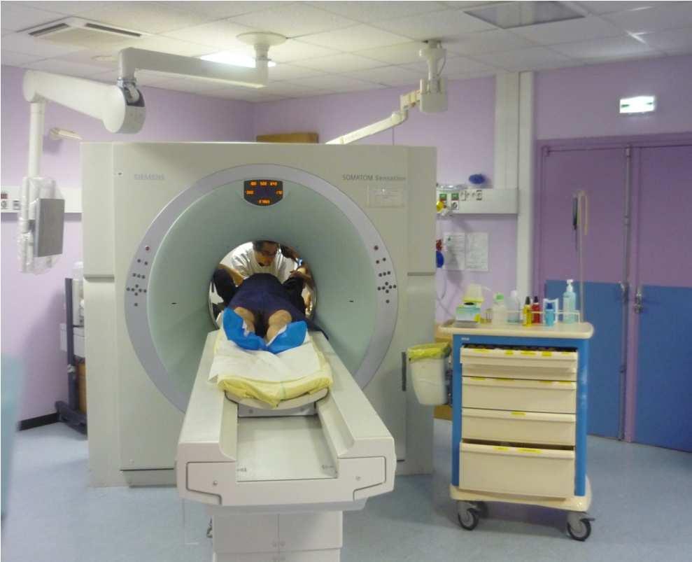 THE CT SCAN THE CT SCAN USES XRAYS THE EXAMINATION DOES
