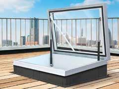 Accès aux toitures Combinaison Gorter: trappe de toit + échelle de sécurité En principe, chaque trappe de toit Gorter peut être combinée avec une échelle de sécurité Gorter.