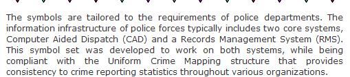 2-CMS (Crime Mapping symbology)