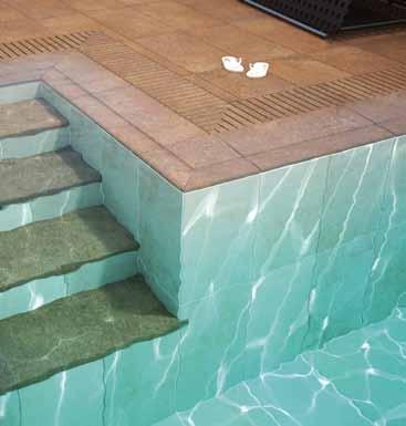 vintage bone land brick bronze Deck Level Pools Piscines à Débordement Edging tiles / Bord de la piscine / Bordo della piscina bone land brick