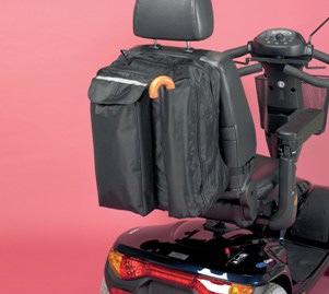 Sac pour l arrière d un scooter avec pochette pour la canne de marche Sac universel et imperméable fixé au dossier du scooter avec des bretelles.