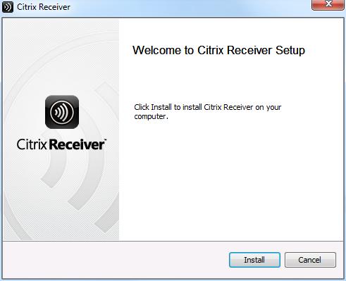 /2.2.3 - Dans la fenêtre «Citrix Receiver» qui s ouvre cliquez sur «Install». /2.2.4 -