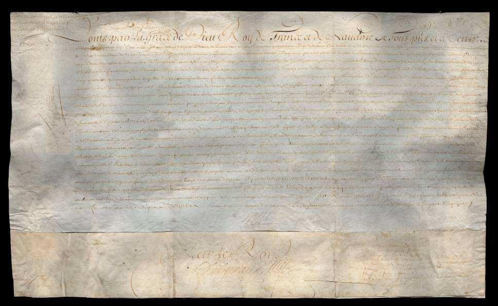 Lettre patentes de Louis XIV pour la création de l Hôpital d Argenteuil,