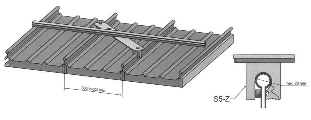 4.6. Fixation sur toiture à joints debout 4.6.1. Introduction Les toitures à joints debout se rencontrent très régulièrement et offrent de nombreux avantages.