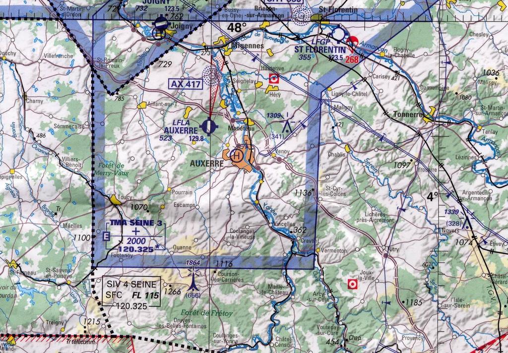 Petit aérodrome IFR (Auxerre) Fréquence spécifique à l'aérodrome, contact radio très souvent obligatoire.