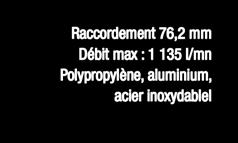 Polypropylène, PVDF, aluminium, acier inox, fonte Husky