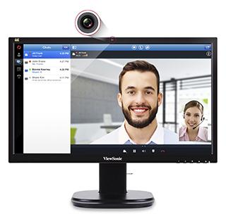 Webcam à haute définition de 2 mégapixels Microphone et haut-parleurs stéréo intégrés