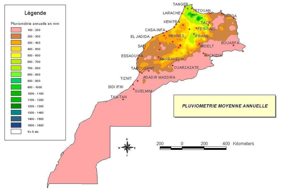 Alimentation du cheptel confrontée à L aridité du climat : La majeure partie du Maroc est caractérisée par un climat semi-aride avec de faibles précipitations; Les zones littorales du Nord