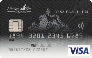 La Visa Privilege Service Card Platinum.