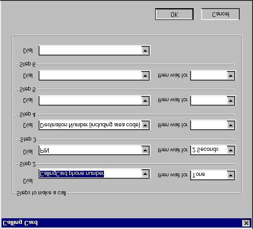 Configuration de l interface TAPI pour client sur un PC client 33 9. Cliquez sur le bouton Long Distance Usage. Une deuxième boîte de dialogue Calling Card s affiche. 10.