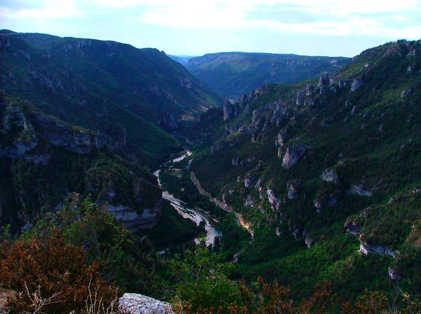 Gorges du Tarn (France) Même processus paysages différents.