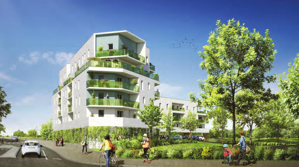 Un habitat confortable et verdoyant La Résidence Athéna se compose de logements du T1 au T4, disposant de vastes terrasses et