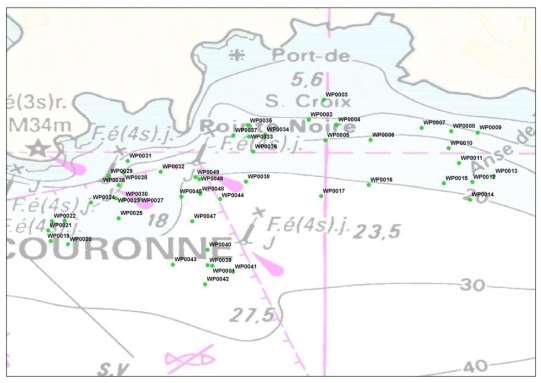 Figure 80 : Carte de localisation des stations des caméras vidéo rotatives (Staviro) réalisées dans la réserve du Cap-Couronne (à gauche) et hors réserve, selon un gradient d éloignement vers l Est