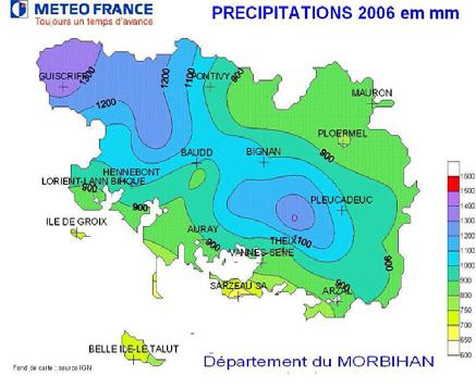 - Le bassin versant de l Ellé, en amont de la ville du Faouët, a une superficie de 142 km 2 - Le débit moyen de l Ellé au Faouët (moyenne sur plusieurs années) est de 2,74 m 3.