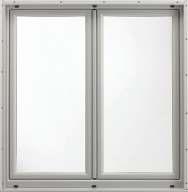 Fenêtre 2 vantaux plaxée proche RAL 7035 finition lisse. Fenêtre 2 vantaux plaxée gris RAL 7016 finition lisse.