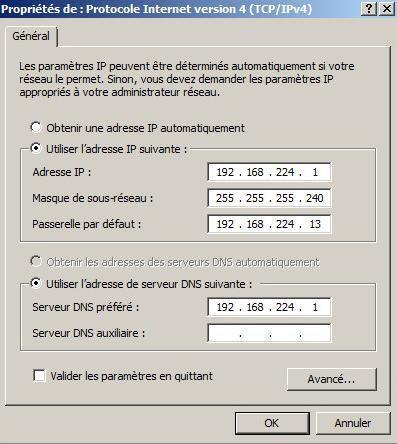 II) Paramétrage des services Active Directory et DNS 1.