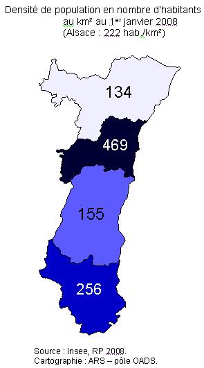La population alsacienne Une population de 1 837 000 habitants soit 3 % de la population nationale.