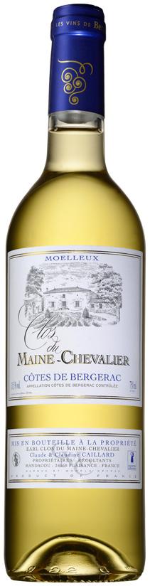 Côtes de Bergerac Blanc Moelleux 2015 Cépages : 85 % Sauvignon - 15 % Sémillon Proction : 5 000 bouteilles Vinification : Le sauvignon est récolté légèrement surmuri lui apporte