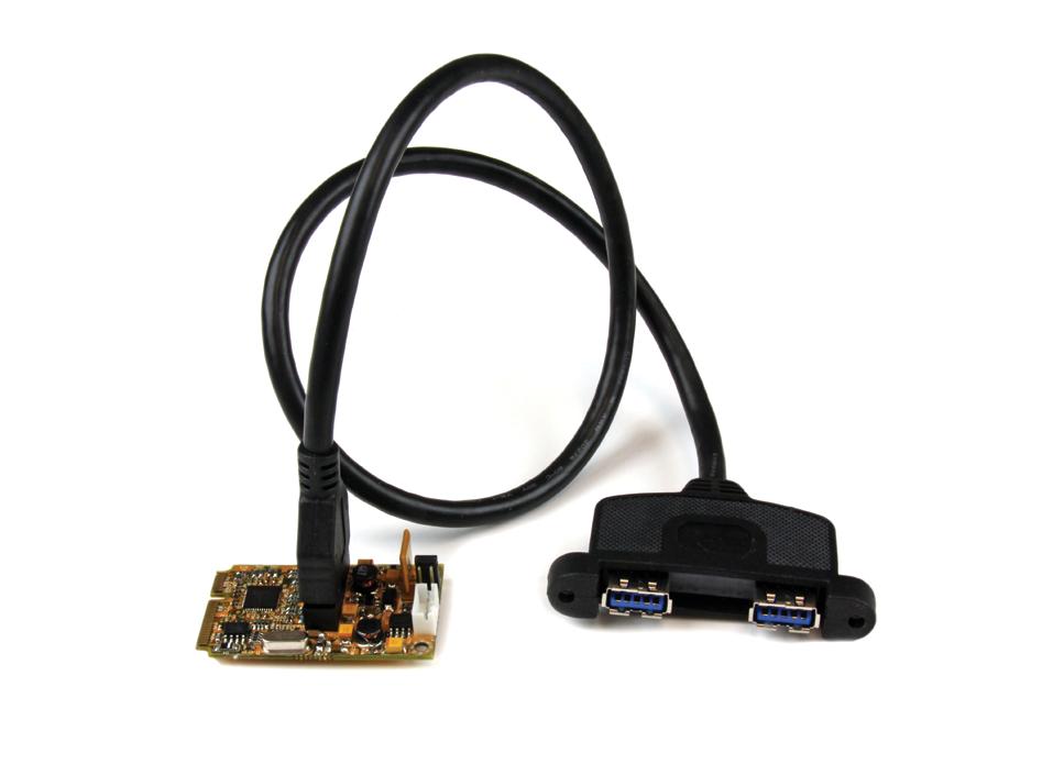 Carte Adaptateur Mini PCI Express à 2 ports USB 3.0 SuperSpeed avec Kit de support MPEXUSB3S22B *Le produit actuel peut varier de la photos DE: Bedienungsanleitung - de.startech.